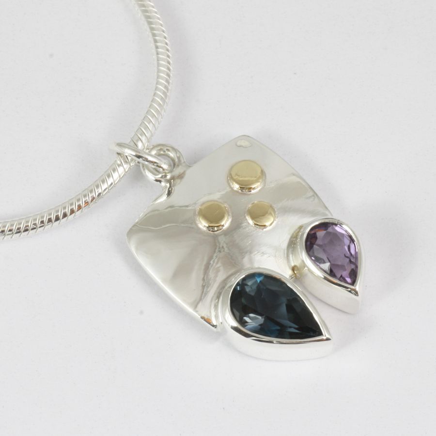 topaz and amethyst necklace