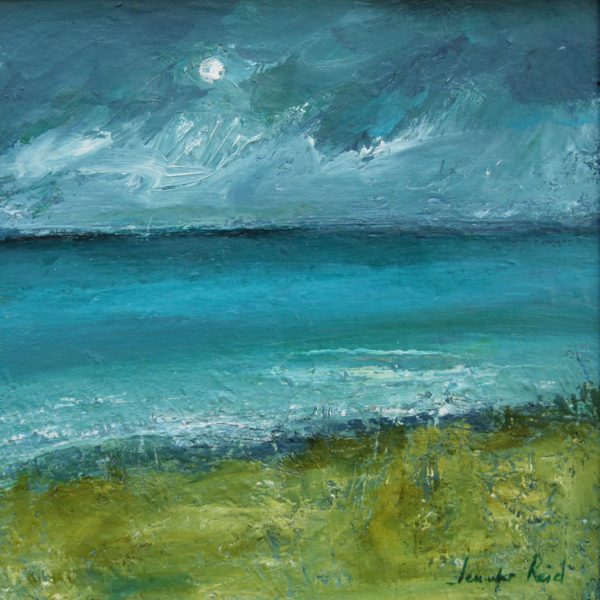painting of coast at south uist