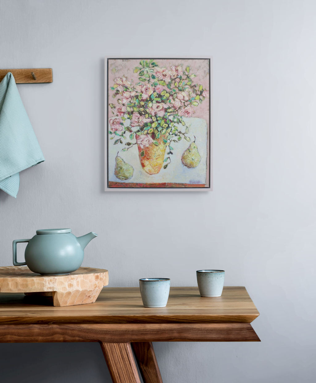 Pears and Pink Roses ii 4