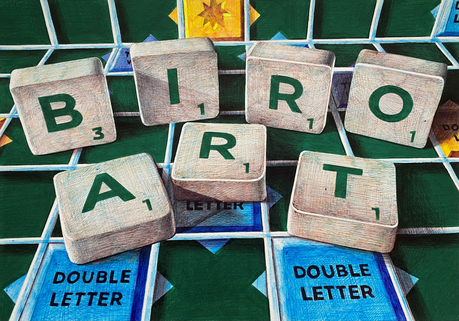 9 Points - BIRO ART by Nicola McBride