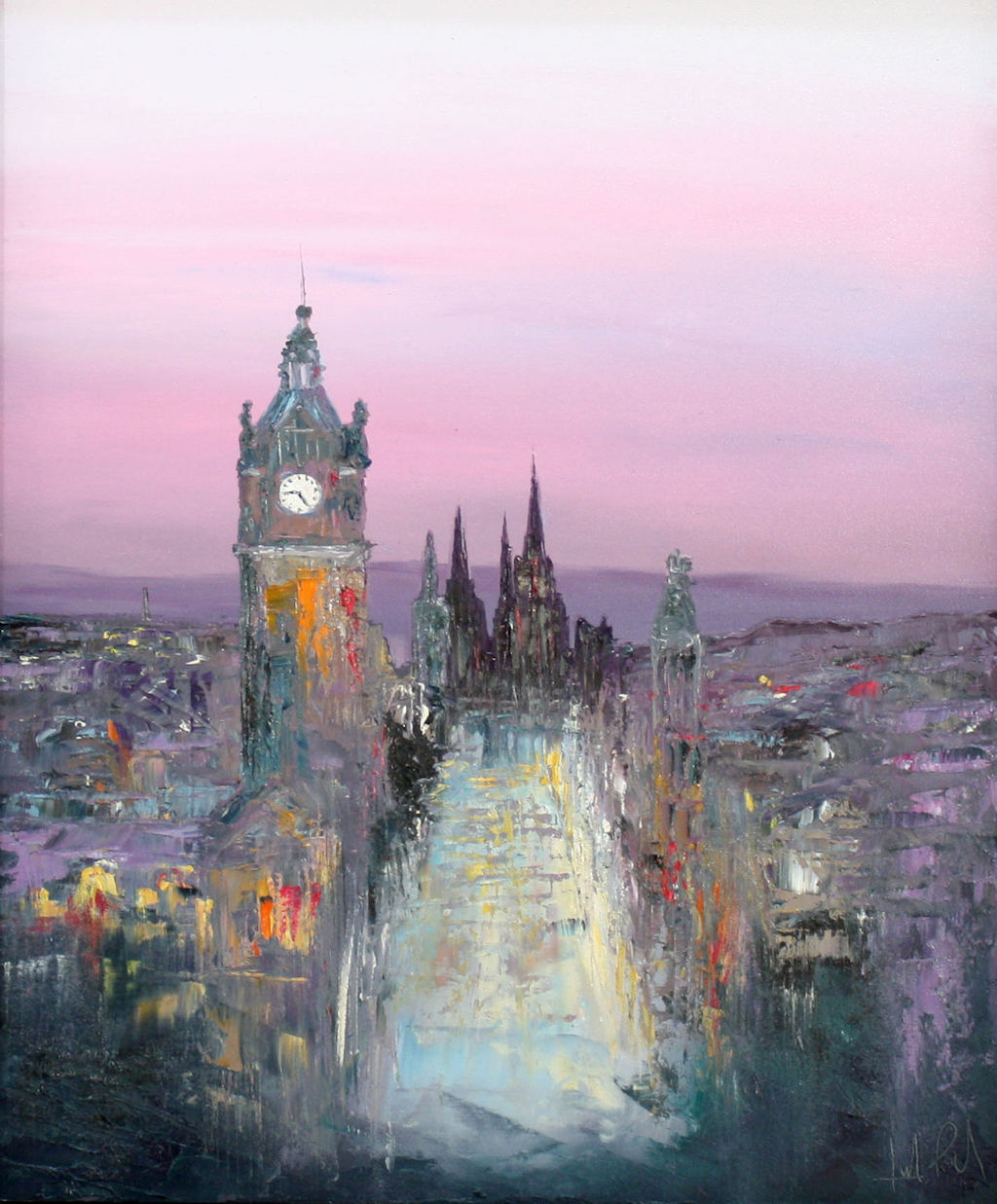 Princes Street at Dusk by Linda Park
