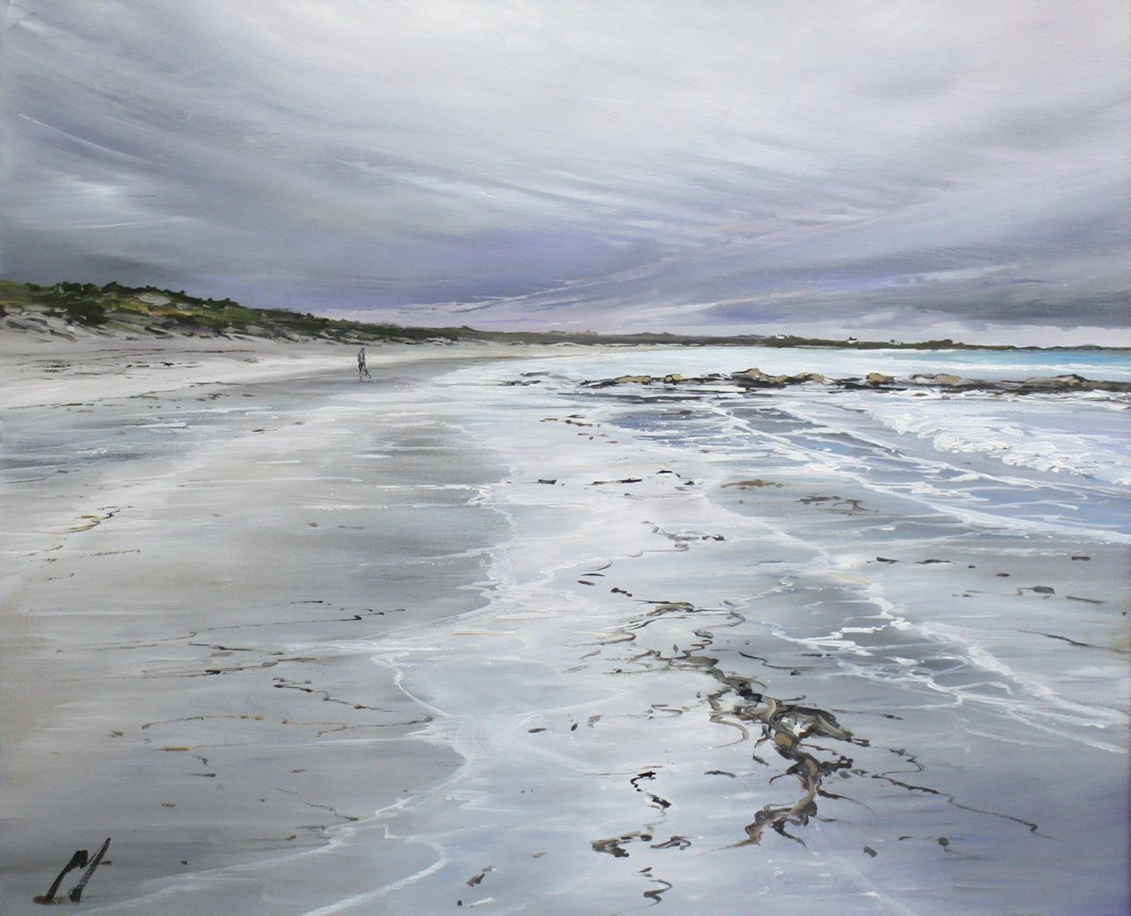 Sunset Walk The Green Tiree by Allison Young