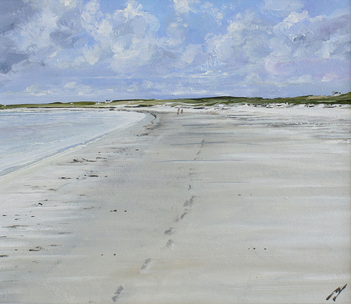 Footprints Crossapol Tiree by Allison Young