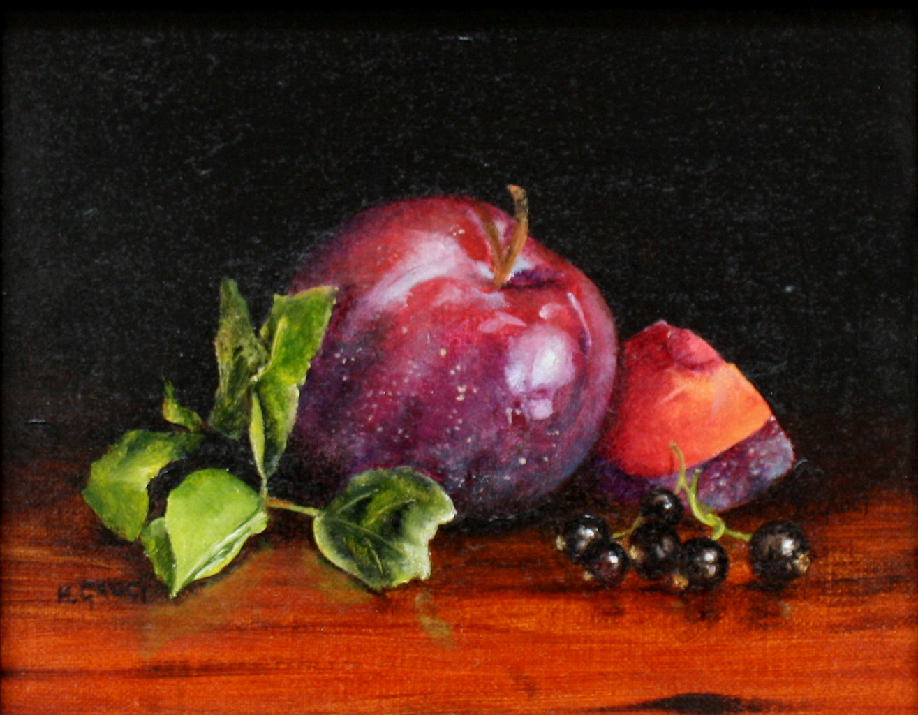 Plums and Blackcurrants by Hilary Gauci