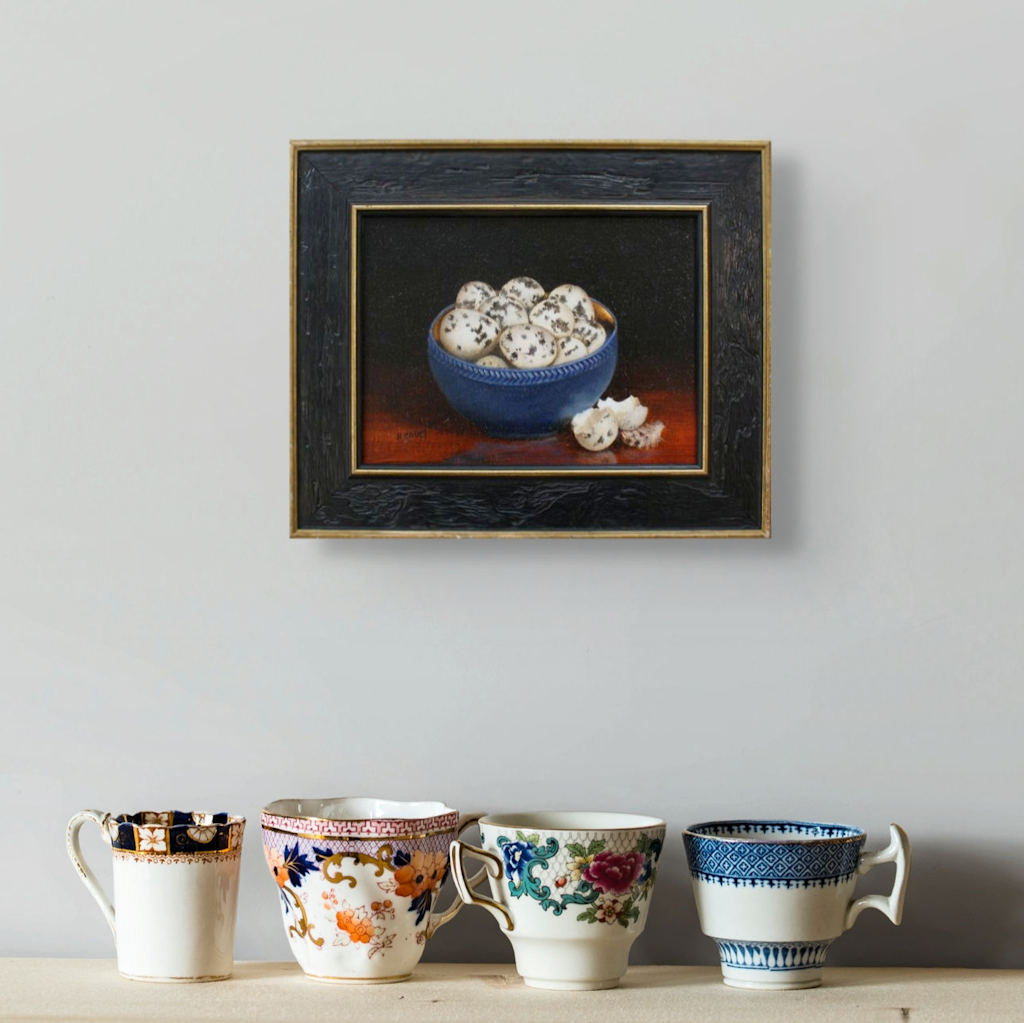 Quails Eggs in Wedgewood Bowl by Hilary Gauci 2