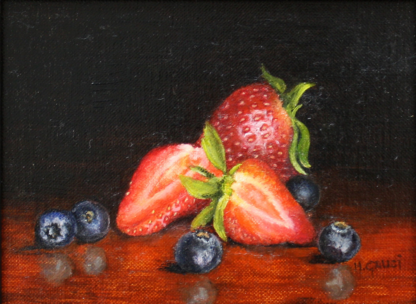 Strawberries and Blueberries by Hilary Gauci