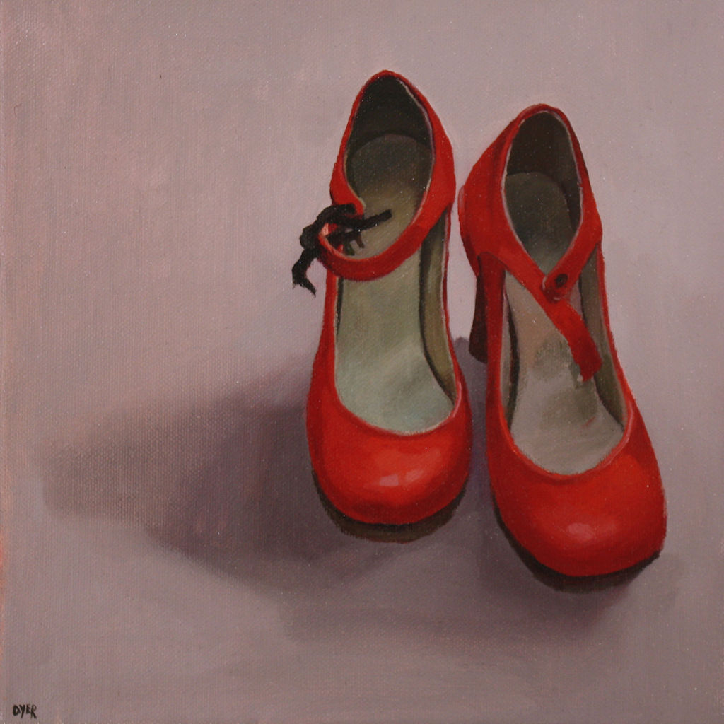 Artist Shoes in Red by Cherylene Dyer