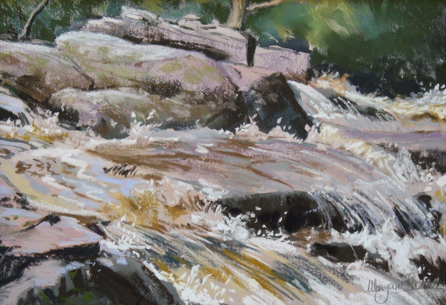 Falls of Dochart by Margaret Evans