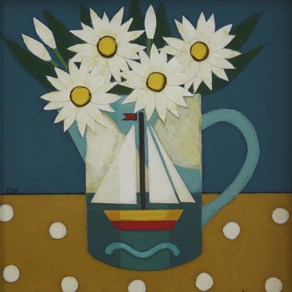 Boat Jug with Daisies by Fiona Shackleton Millar