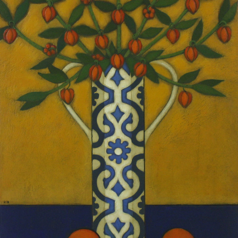 Chinese Lanterns in a Moroccan Vase by Fiona Shackleton Millar