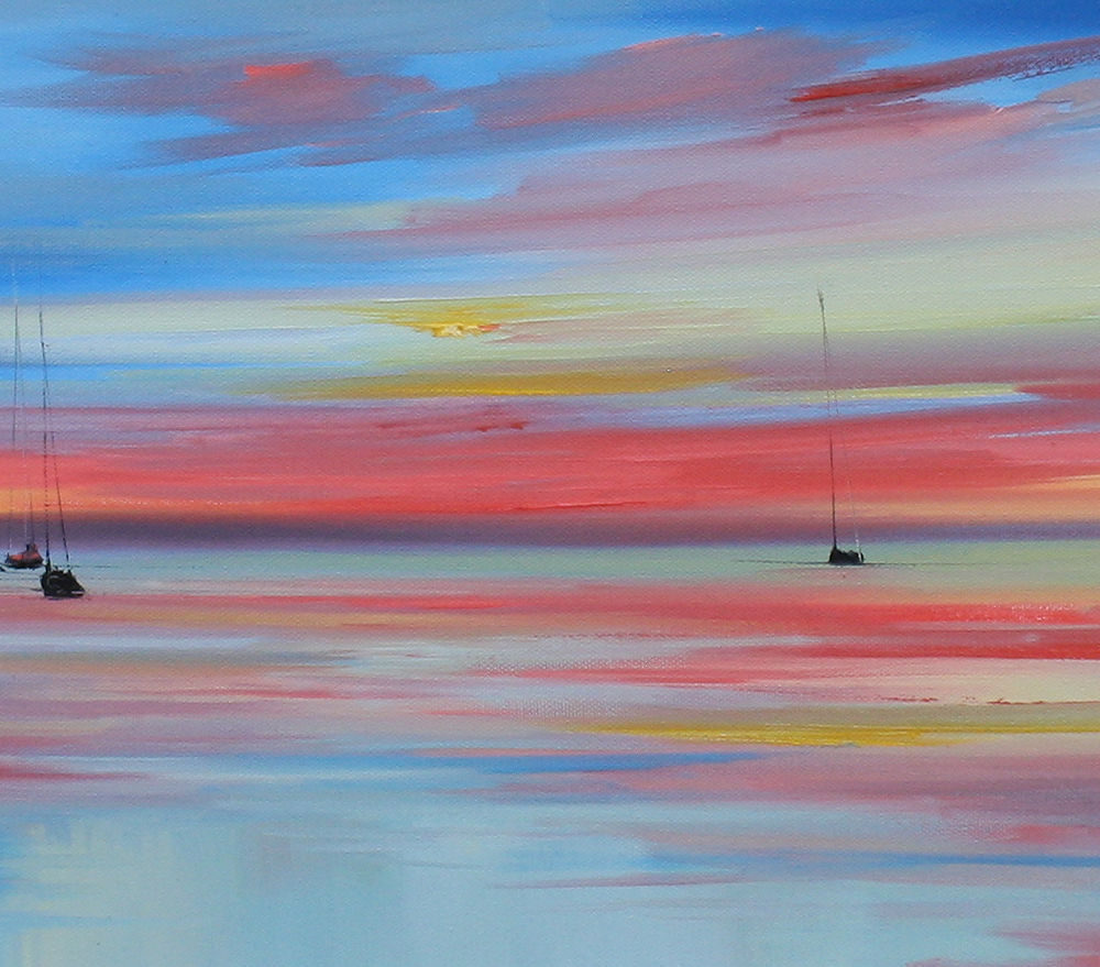 Pink Reflections Across the Estuary by Rosanne Barr