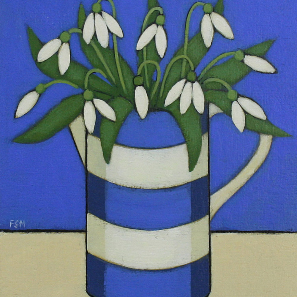Snowdrops in a Cornish Jug by Fiona Shackleton Millar